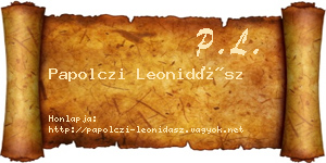 Papolczi Leonidász névjegykártya