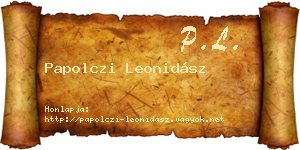 Papolczi Leonidász névjegykártya